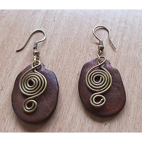 Good luck charm seed earrings